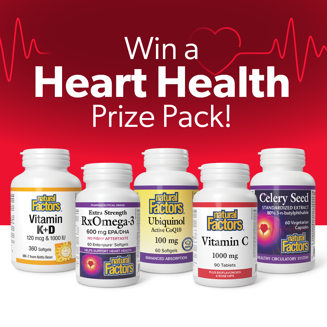 Win Natural Factors’ Bestselling Heart-Healthy Supplements!